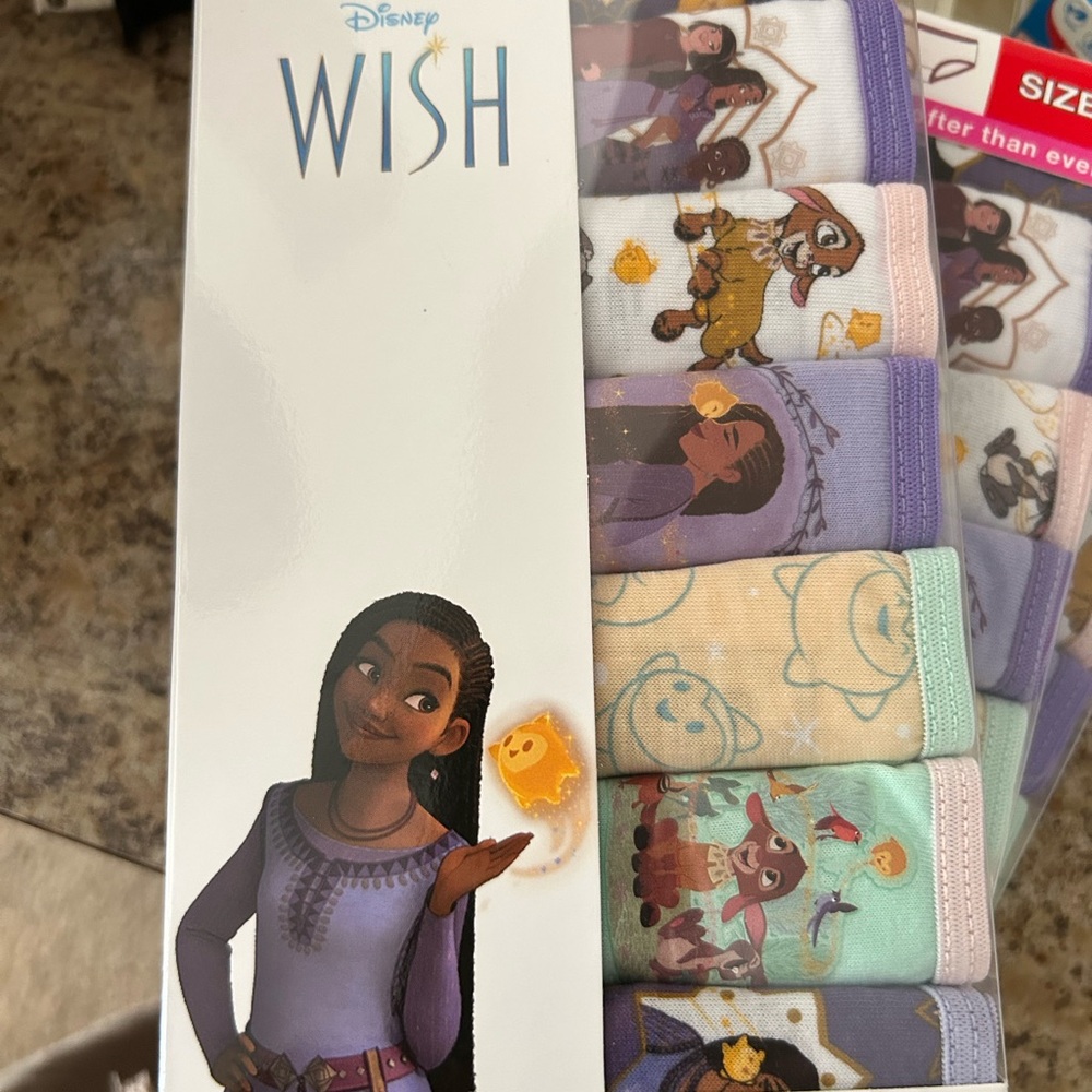 5 Packs Disney Wish Character Underwear